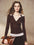 Tiitaa.com × Tiitaa: Wool Double Layer Color Block Knit(Check Below Same Price With Taobao） runway look in Reddish brown with pink
